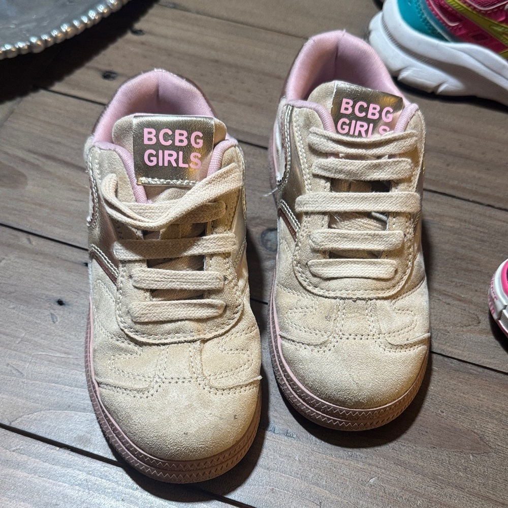 Converse Black and White Kids Sneakers with Pink Accents